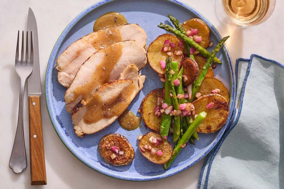 Sheet Pan Fig-Dijon Pork Roast