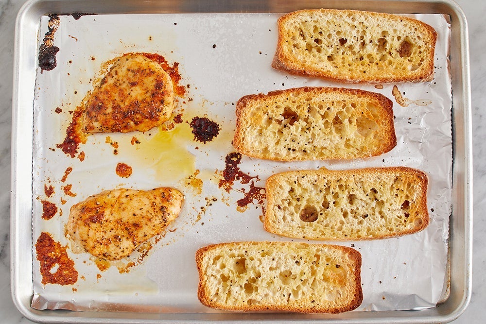 recipe-step-image-Roast the chicken & toast the rolls}