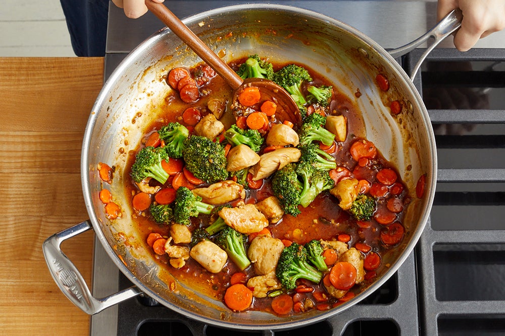 recipe-step-image-Cook the chicken & vegetables}
