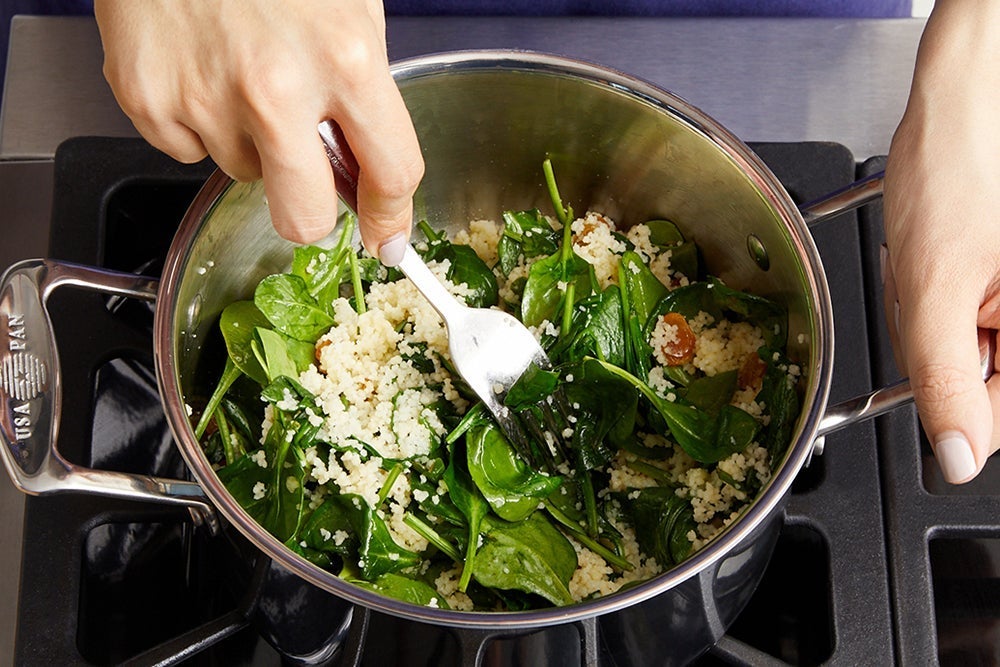 recipe-step-image-Cook the couscous & spinach}