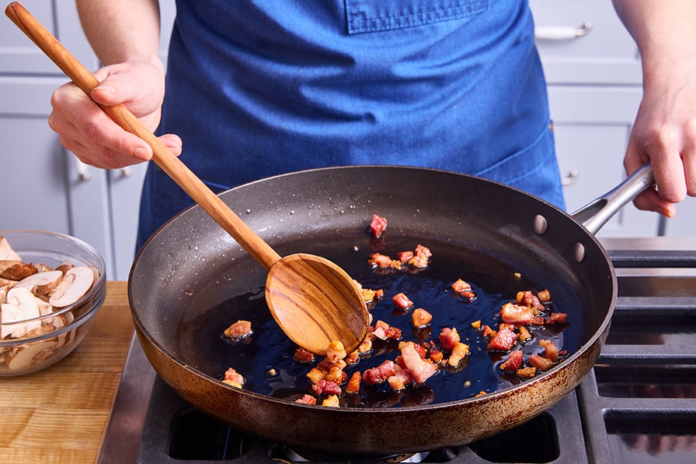 recipe-step-image-Prepare the ingredients & cook the pancetta }